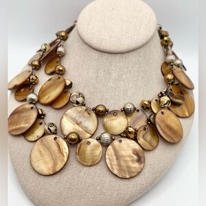 MOTHER OF PEARL LAYER NECKLACE